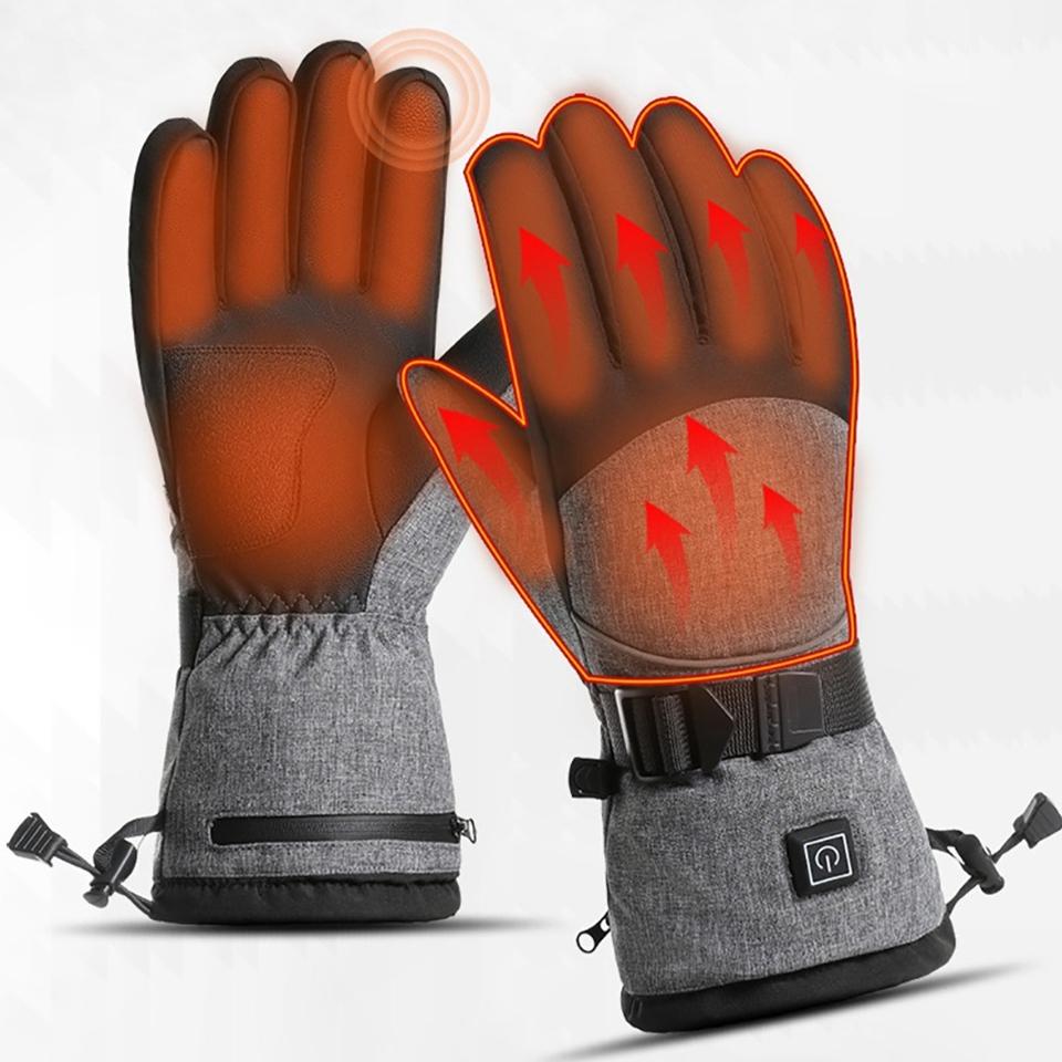 Getinfit Cycling Gloves Cold Proof Waterproof Anti Slip Three Adjustable Warm Levels for Outdoor Skiing Sports