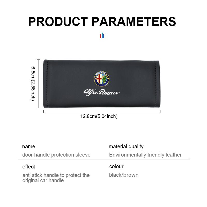 Car Roof Door Handle Anti-slip Cover Protector Case Emblem Accessories For Alfa Romeo Giulia 147 Mito 156 159 166 GT Stelvio