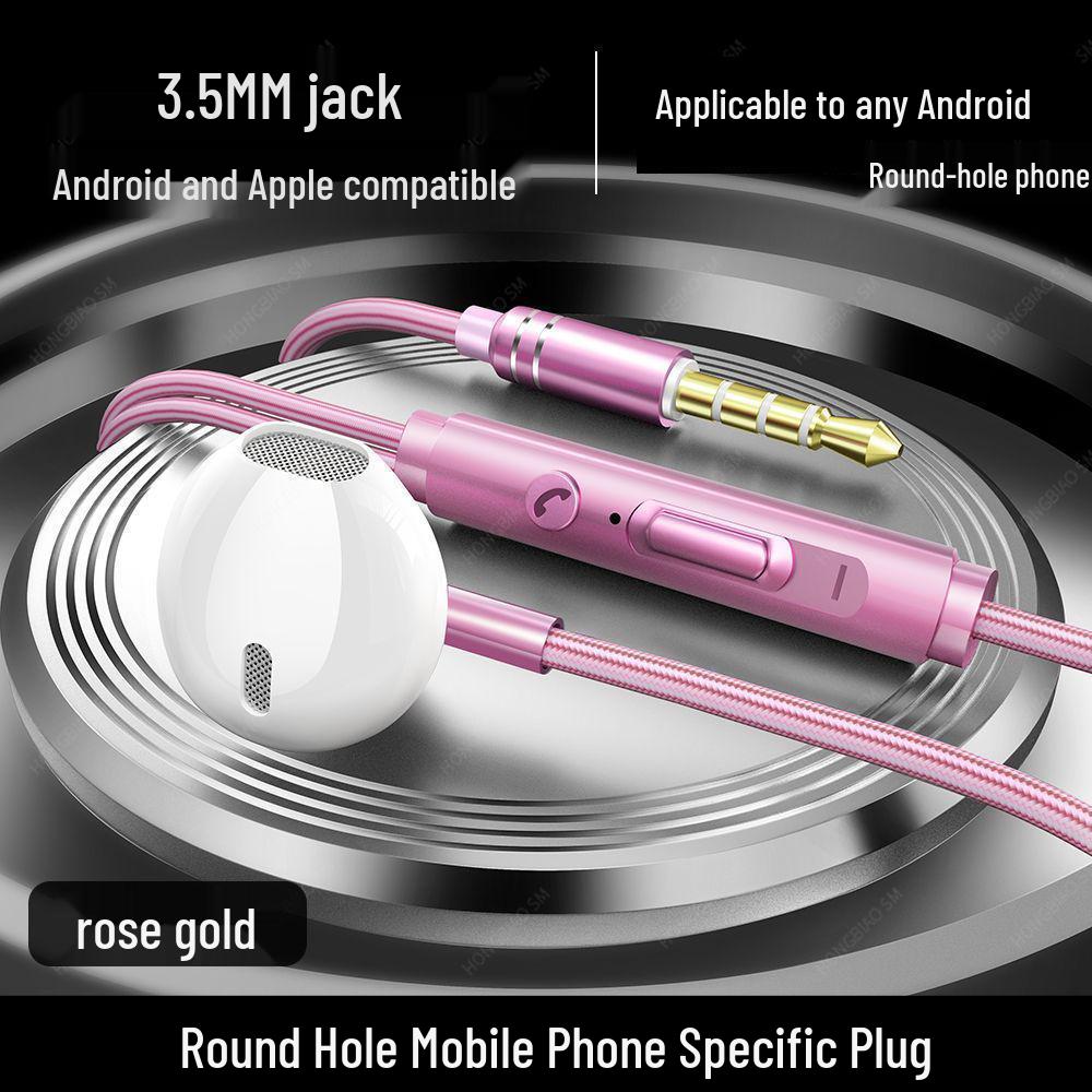 High-End Wired Professional Karaoke Headphones, Nylon Type-C, Universal for OPPO, Xiaomi, Vivo