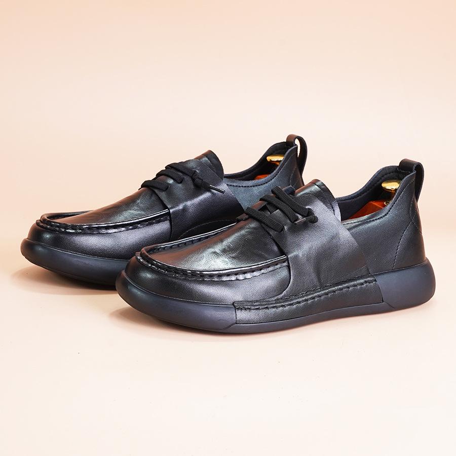 

Genuine leather men s shoes 2025 autumn and winter new thermal cotton shoes soft surface thick sole versatile men s velvet casual leather shoes 44