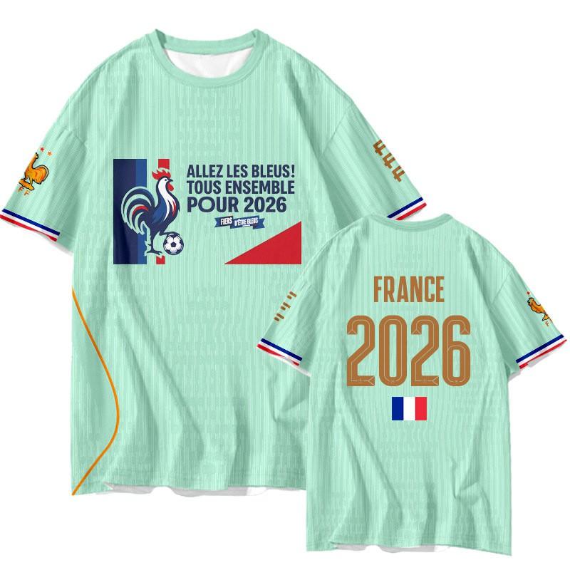Maglia Fan Nazionale Francese Mbappe T-shirt Sportiva Unisex Manica Corta Asciugatura Rapida