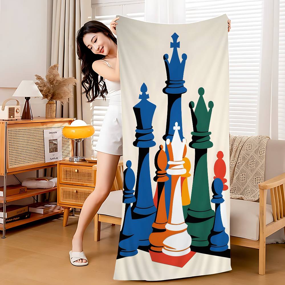 

Vintage Classy Chess Classic Anime Beach Swimming Towel Soft Absorbent Washcloth Children s Gifts For Kids Travel Camping Gym W40*H60(CM)