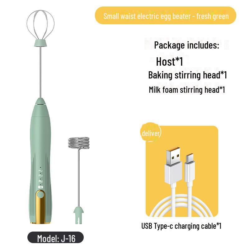 Rechargeable Wireless Handheld Electric Milk Frother and Egg Beater