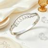 Wheat ear hollowed-out diamond-encrusted titanium steel bracelet, light luxury leaf clasp wristband, versatile and exquisite, non-fading, suitable