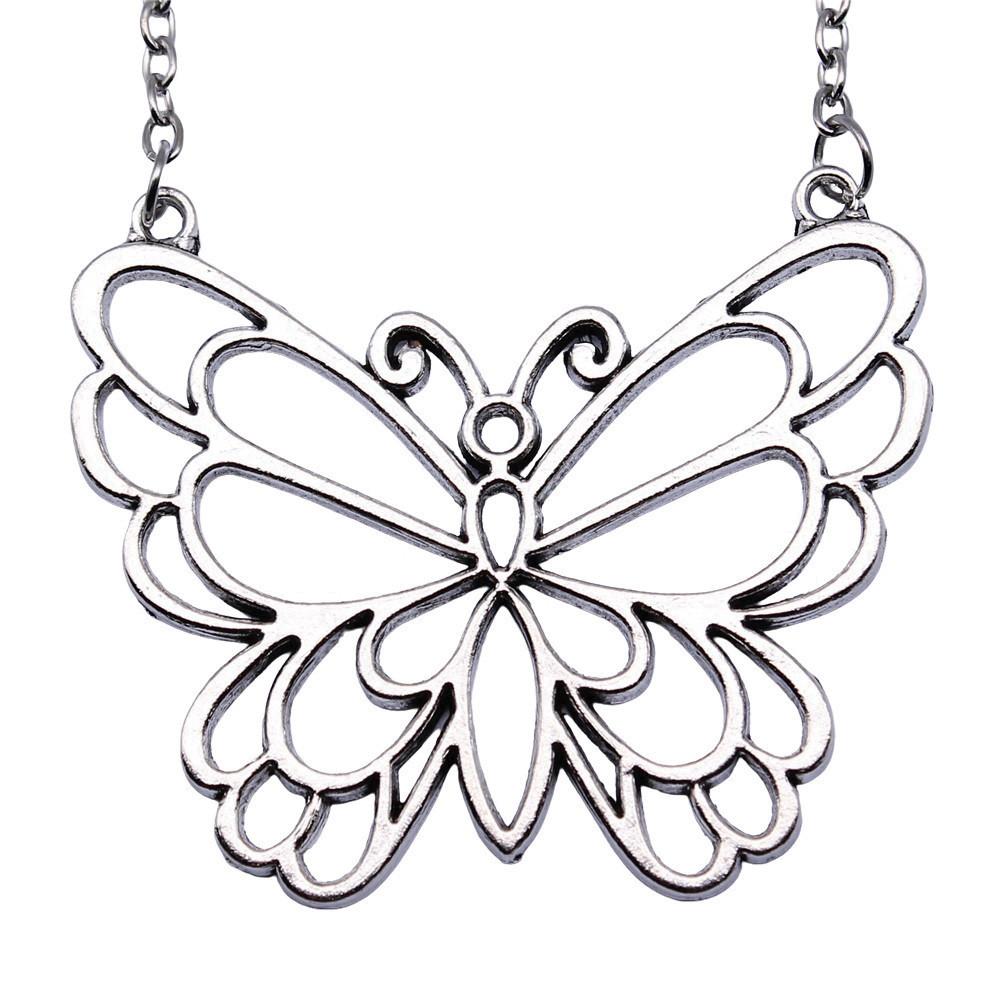 Openwork Dragonfly Pendant Necklace Insect Nature Boho Jewelry 45cm or 70cm long chain