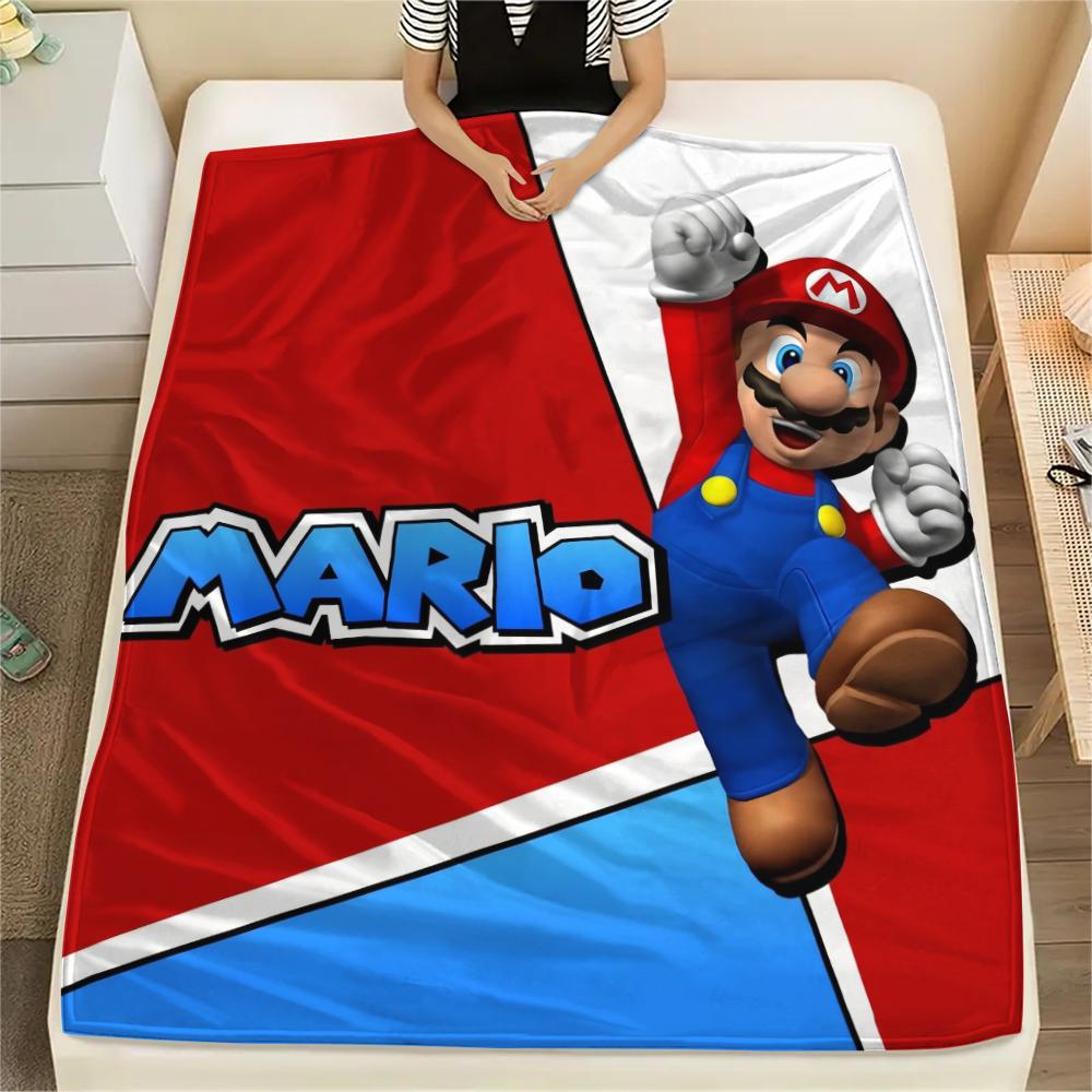 

Mario Crayon Graffiti Blanket, Mario Fan Soft Throw, Great Gift.chl 75x90cm