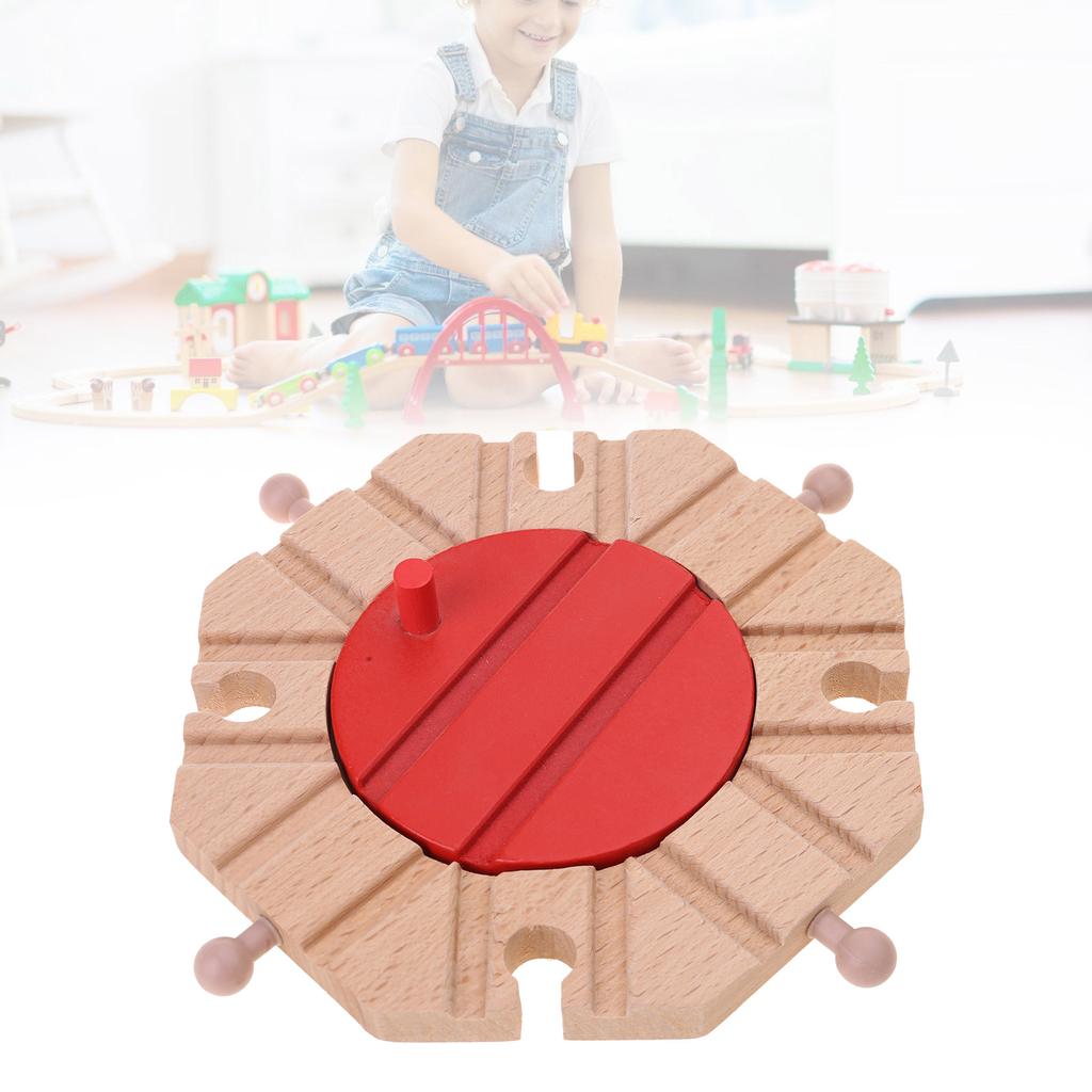 Obrotnice do torów kolejowych Drewniane zestawy rozszerzające do torów kolejowych Drewniane akcesoria do torów kolejowych Kompatybilne z większością torów kolejowych