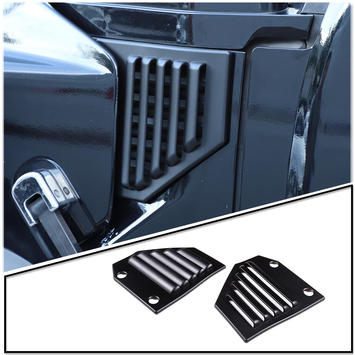 Matte Black Side Air Vent Fender Grille Moulding Trim Pair For Hummer H2 2003-09