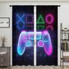 2 Pieces, Neon Colored Game Controller Curtains - Semi Blackout - Suitable for Living Room, Bedroom, Kitchen, Home Decoration