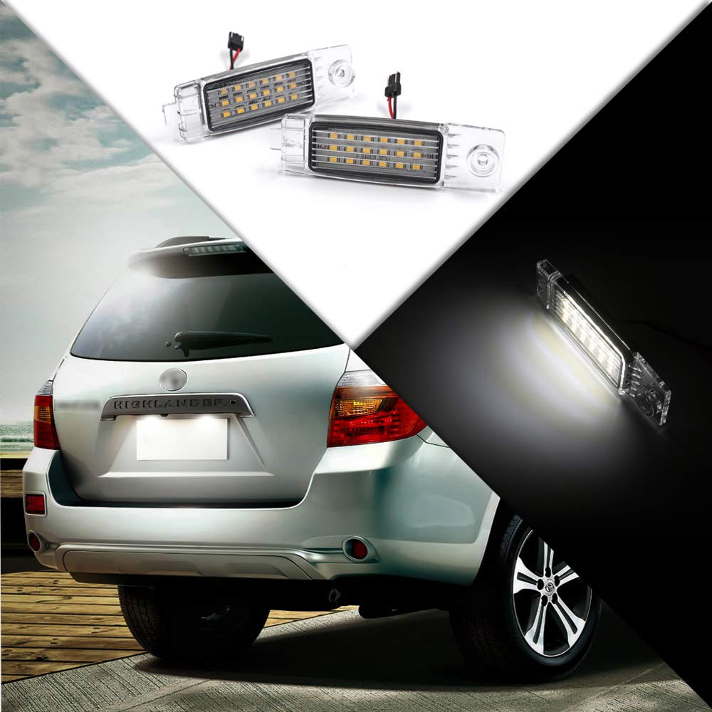 Compatible with Land Cruiser Lexus 2 LED Number License Plate License Bulb Vehicle Inspection T10 Bulb Number Plate White Vehicle Number Plate Light