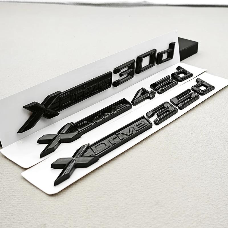 Emblema Adesivo Logo Nero 3D in ABS XDrive 30d 35d 40d 45d 50d 55d per Portellone Bagagliaio Parafango Laterale BMW X3 X5 X6 X7 F25 F15 G01 G05