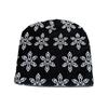 Pattern Double Floral Sided Knitted Hat Ear Protection Hood Cap For Use Outdoor