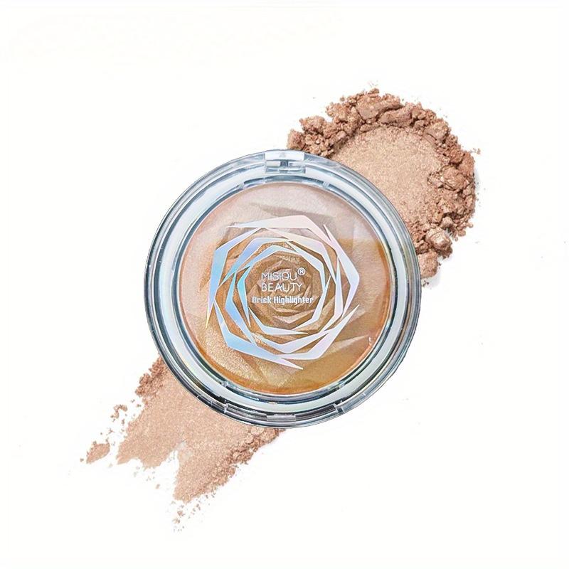 Rose Diamond Highlighter Powder Palette, Blush Palette Face Highlighting Contouring, Pearlescent Eyeshadow Highlighter, Makeup Gift for Women
