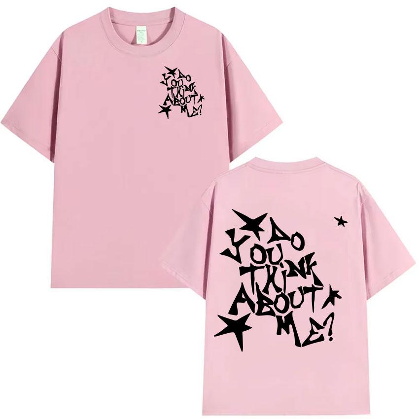 Rapper NSQK AOOU THNK ABOUT ME 2025 New Album Print Tee Shirt Men's Women Retro Fashion Short Sleeve T-shirts Hip Hop Streetwear