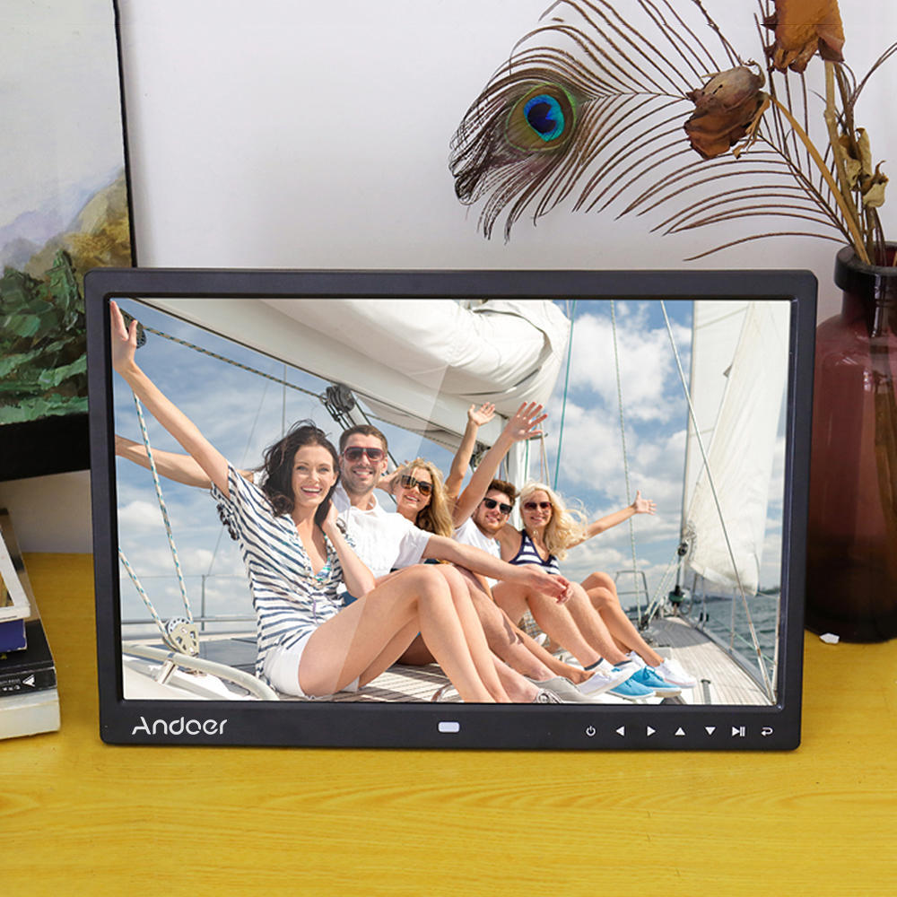 

15-дюймовая цифровая фоторамка HD 1080P с изображением MP3 MP4-плеера + пульт дистанционного управления UK Plug