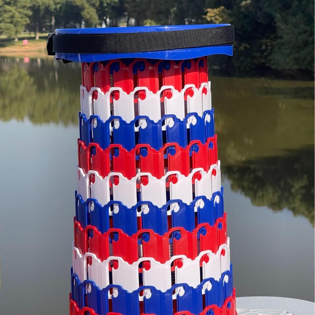 Compact Portable Telescopic Folding Stool - Lightweight, Space-Saving, One-Button Adjust, Ideal for Outdoor and Household Use