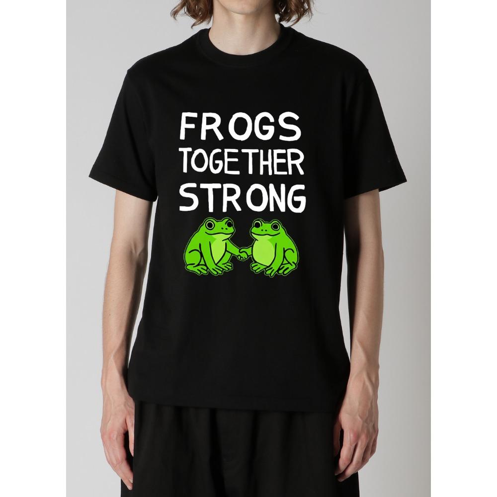 Frogs Together Strong Shirt Portland Frog Merch T-Shirt Casual Graphic Print Crew Neck Short Sleeve Tees for Men Women