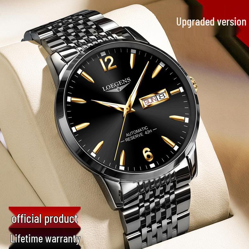 Swiss Dual Calendar Automatic Luminous Waterproof Steel Strap Men's Watch