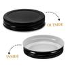 DECHOUS 70mm Metal Tin Lids for Gay Jars, 4 Each In Black and White, Iron Material, Reinforced Airtight Canning Lids for Food Preservation, Jam, and D
