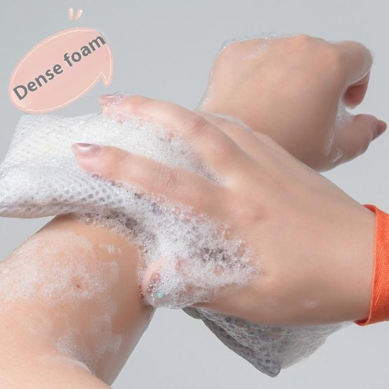 1 Pieza Red Espumosa Limpiadora para Baño Cuadrada/Ovalada de Doble Cara Bolsa para Jabón Esponjas Exfoliantes para el Cuerpo Bolsillo de Malla para Jabón para Baño