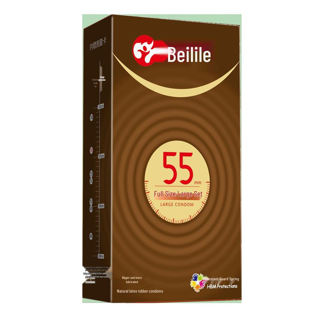 Beilile Ultra-Thin XXL Condoms - Full Size, 55/58/65MM, Safe Family Planning