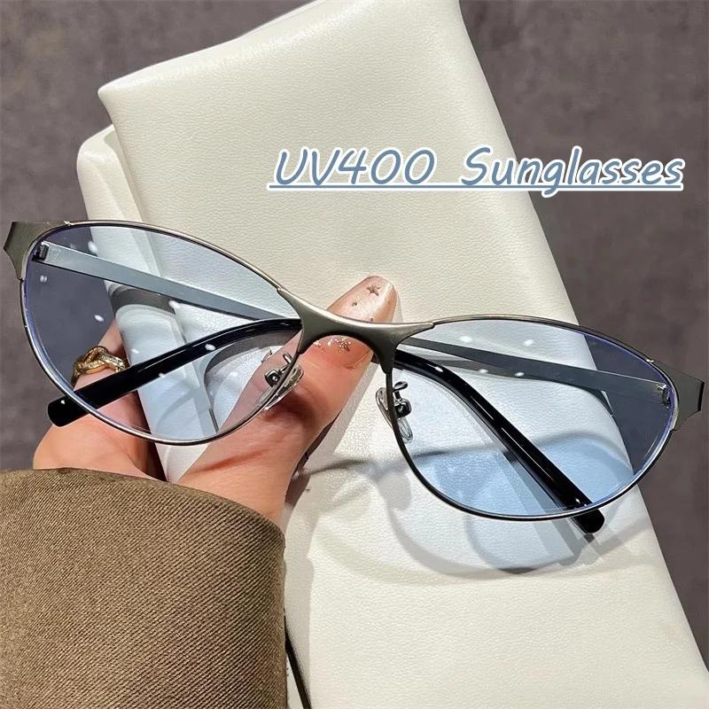 Men Women'S Metal Frame Sunglasses Outdoor Cat Eye Uv400 Sun Glasses Goggles Unisex Vintage Retro Hip Hop Eyewear
