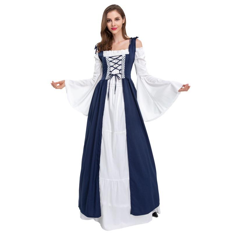 Halloween costume medieval renaissance cosplay dress costume plus size women's clothing
