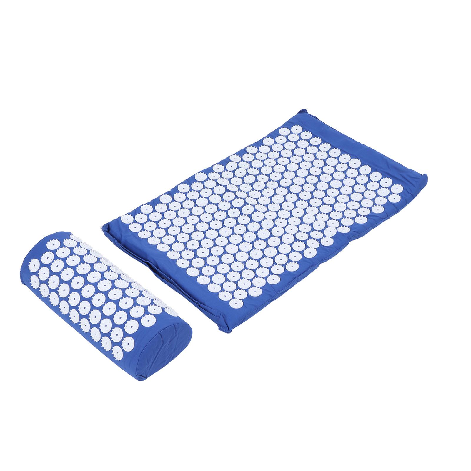 

Acupressure Mat Pillow Set Sit Lying Mat Relax Back Shoulders Neck Feet Muscle for Sofa Floor Bed