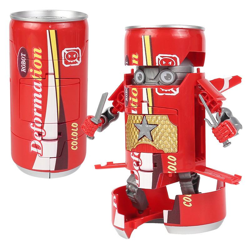 Creative New Deformation Canned Soda Samurai Mecha Building Blocks Fun Toy For Kids