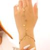 Luxury Gold Big Crystal Ring Bracelet for Women Elegant Wrist Chain Jewelry for Formal Dinner and Special Occasions