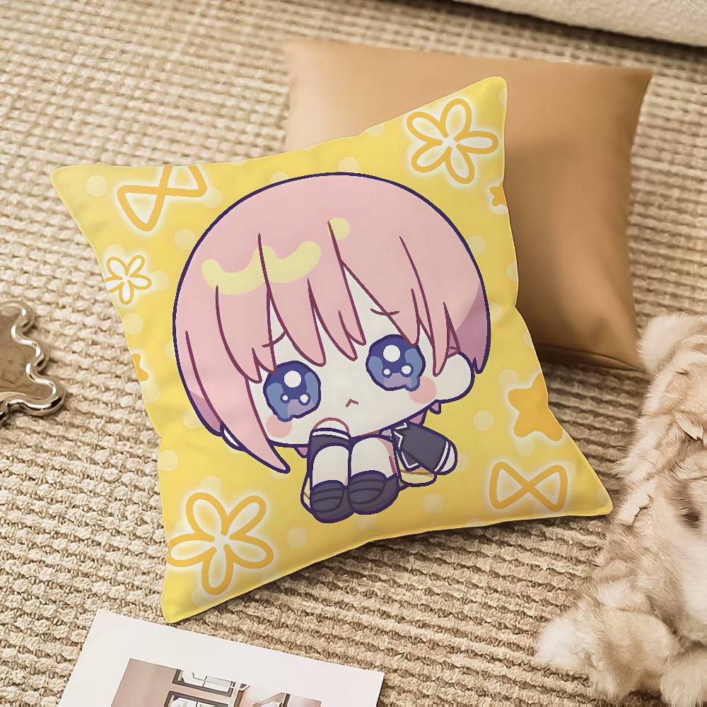 M-Miku Nakano Pillow Case Sofa And Living Room Decorative Cushion Covers Dust-proof And Mite-proof Invisible Zipper