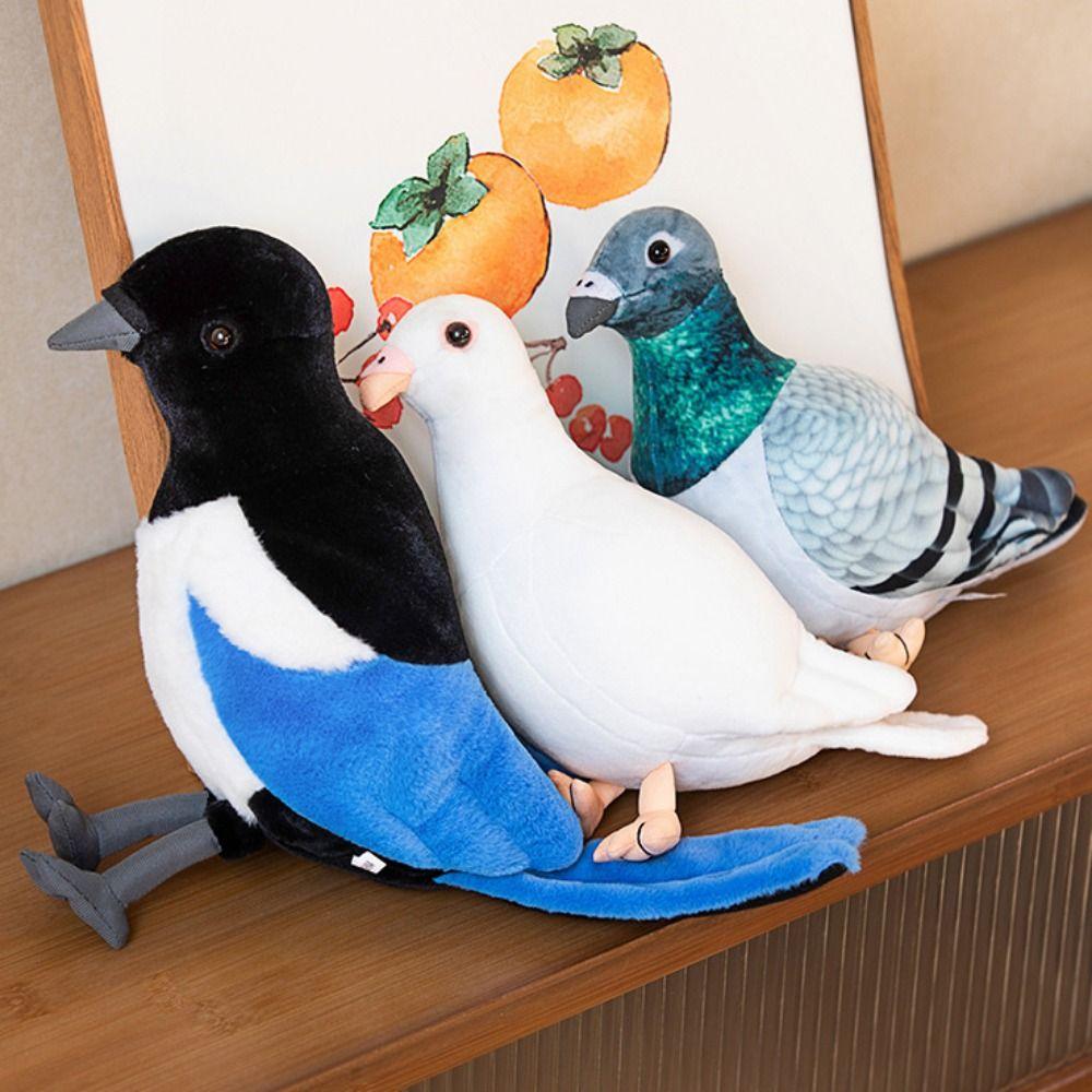 Soft Material Simulated Pigeon Plush Toy High Quality Realistic Pigeon Plush  Halloween Gift