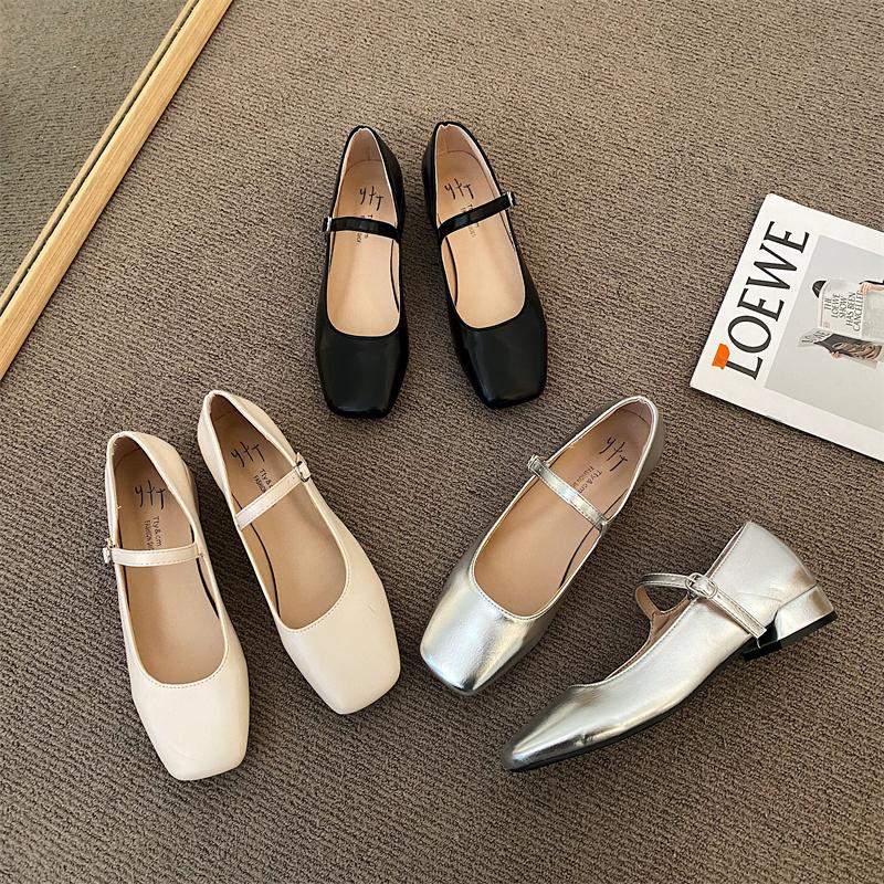 Fashion New Women's Temperament Women's Girls Sweet Mary Jane Pumps Shoes for Women Round Toe Ankle Warp High Heels Woman Dress Shoes