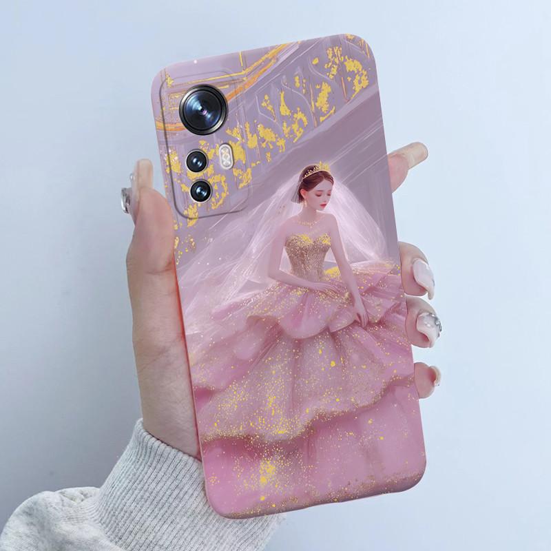 For Xiaomi 12 12X Case For Xiaomi Mi 12 Pro Flower Girl New Design Back Cover Housing For Mi12 12Pro Soft Silicone Funda Shell