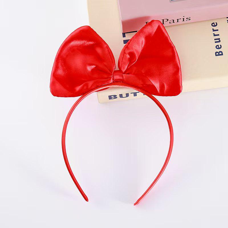 

Универсальная красная повязка на голову с бантом для костюмов Белоснежки – Модный аксессуар-заколка для волос