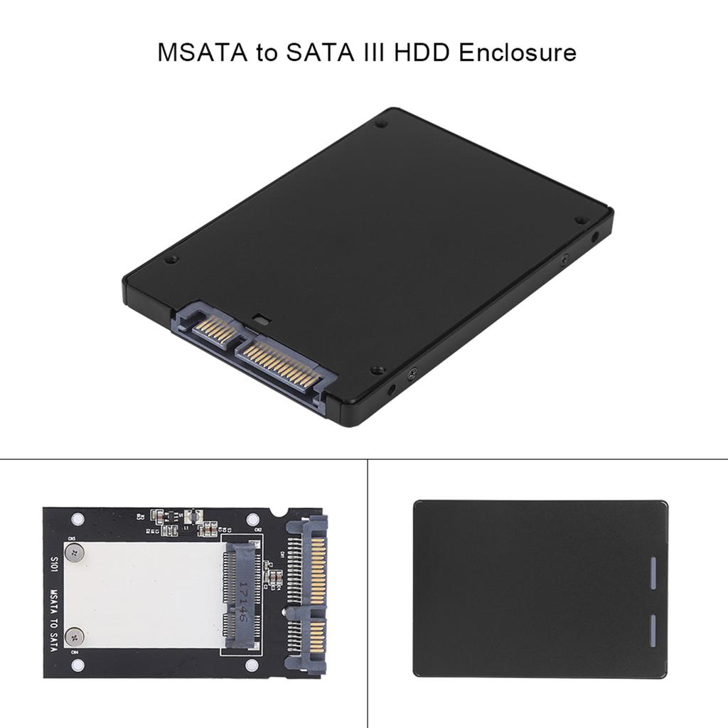 Metal mSATA To 2.5  SATA III HDD SSD Converter Adapter with Aluminium Enclosure Case