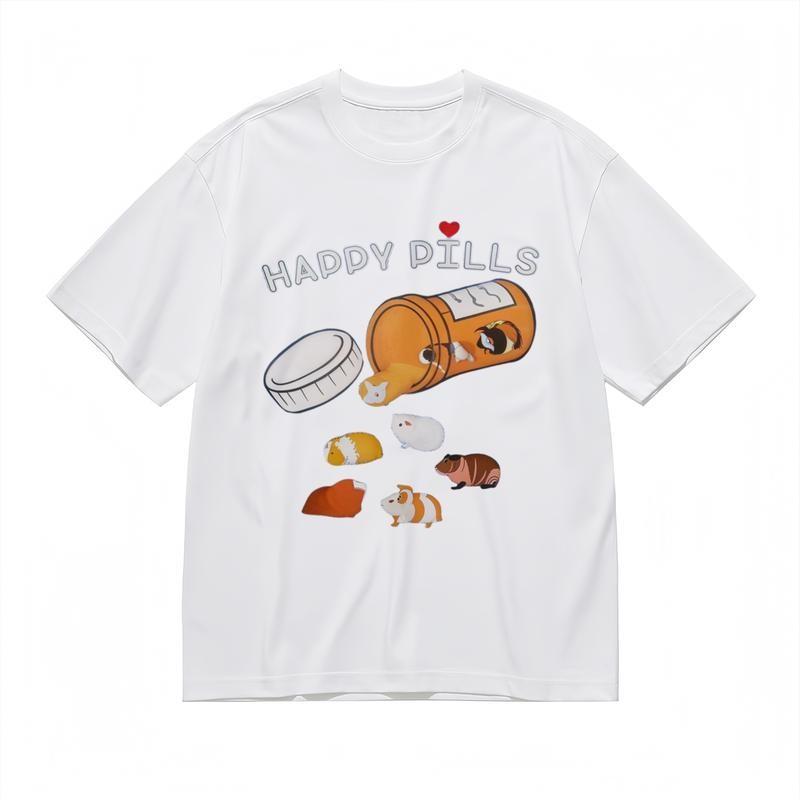 

Men s Comfortable Breathable Comfy Classic T-Shirt Cute Guinea Pig Graphic Tee XL