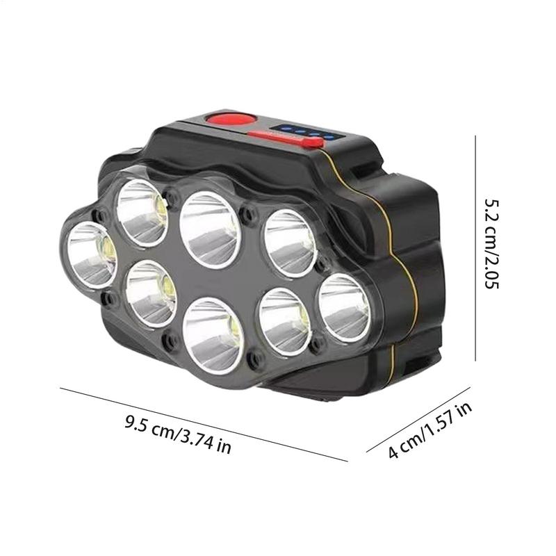 USB Cycle Headlight Super Bright LED Cycle Headlight Front Light 360 Rotatable Cycle Light With 8 Lights Waterproof Cycle