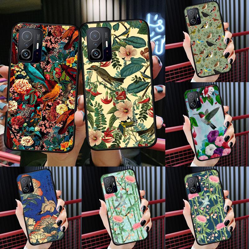 Garden Birds For POCO X5 X4 X3 F5 Pro M4 M5s F3 F4 GT C40 Phone Case For Xiaomi 12T 11T 13 Pro 12 Lite