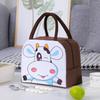 Insulated Lunch Bag with Cartoon Animal Design Portable Handheld Thermal Lunch Box for Work School Outdoor Use