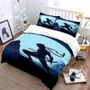 Silhouetted ninja with swords. Bedding sets Duvet cover sets Duvet covers Pillowcases(1 * Duvet Cover 2 * Pillowcases without duvet insert)
