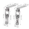 8/2PCS 90 Degree Duck-mouth Buckle Hook Lock Silver Metal Spring Hasp Latch Catch Clamps Wooden Box Loaded Draw Clasp Hardware 4