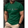 Men's Summer Loose Plus Casual Parisian Letter Printed Sports Round Neck Short Sleeved T-shirt Top