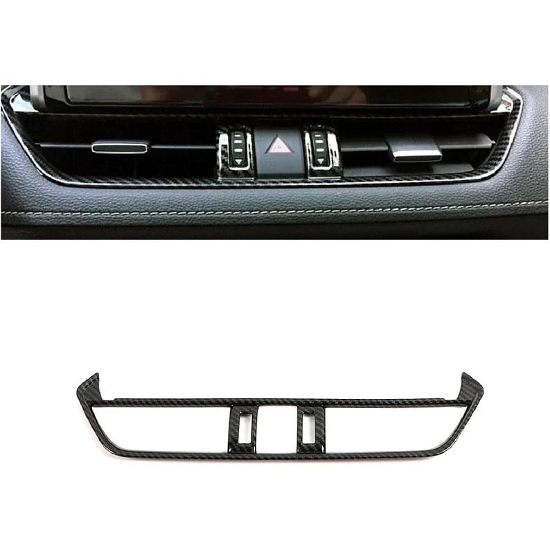 Compatible with Toyota Rav 4 Rav4 5 Gen 2019-2024 Center Console Air Condition AC Outlet Vent Cover Trim Carbon Fiber Color(Peach Wood Color)