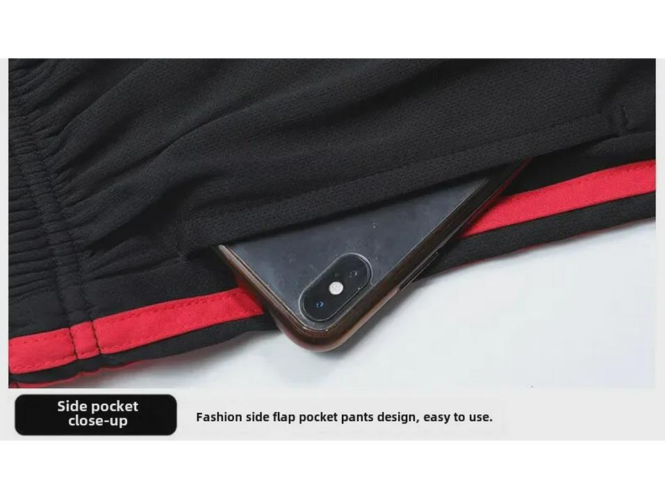 Ανδρικό καλοκαιρινό σετ αθλητικών ρούχων γρήγορου στεγνώματος - Μπλούζα με φαρδιά γραμμή, κοντομάνικη για τρέξιμο και γυμναστική.