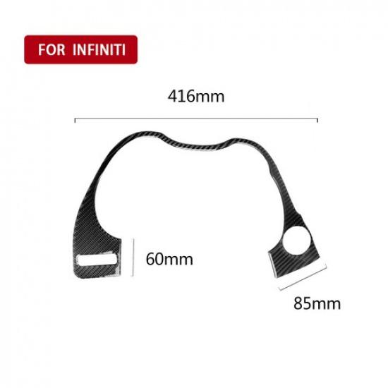 Carbon Fiber Interior trument Frame Cover Trim For Infiniti Q50 Q60 2014-