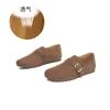Two Wear Leather Retro Casual Shoes 2025 Autumn New Shoes Flat-bottomed Lazy Single Shoes Women's Flat-bottomed Versatile Women's Shoes