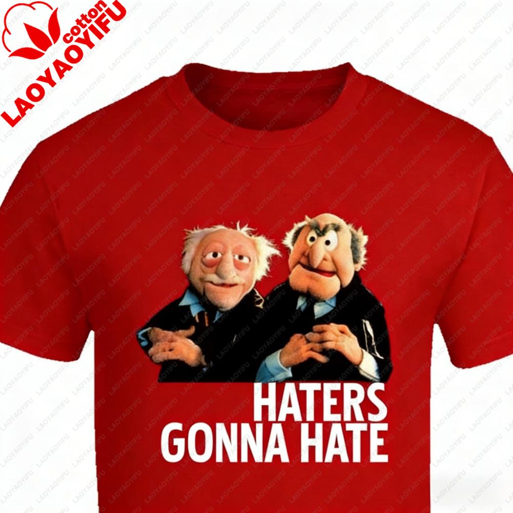 Vintage Statler And Waldorf Puppets Funny Haters Gonna Hate Graphic T Shirts Unisex Unisex High Quality Cotton Classic ONeck Tshirt S