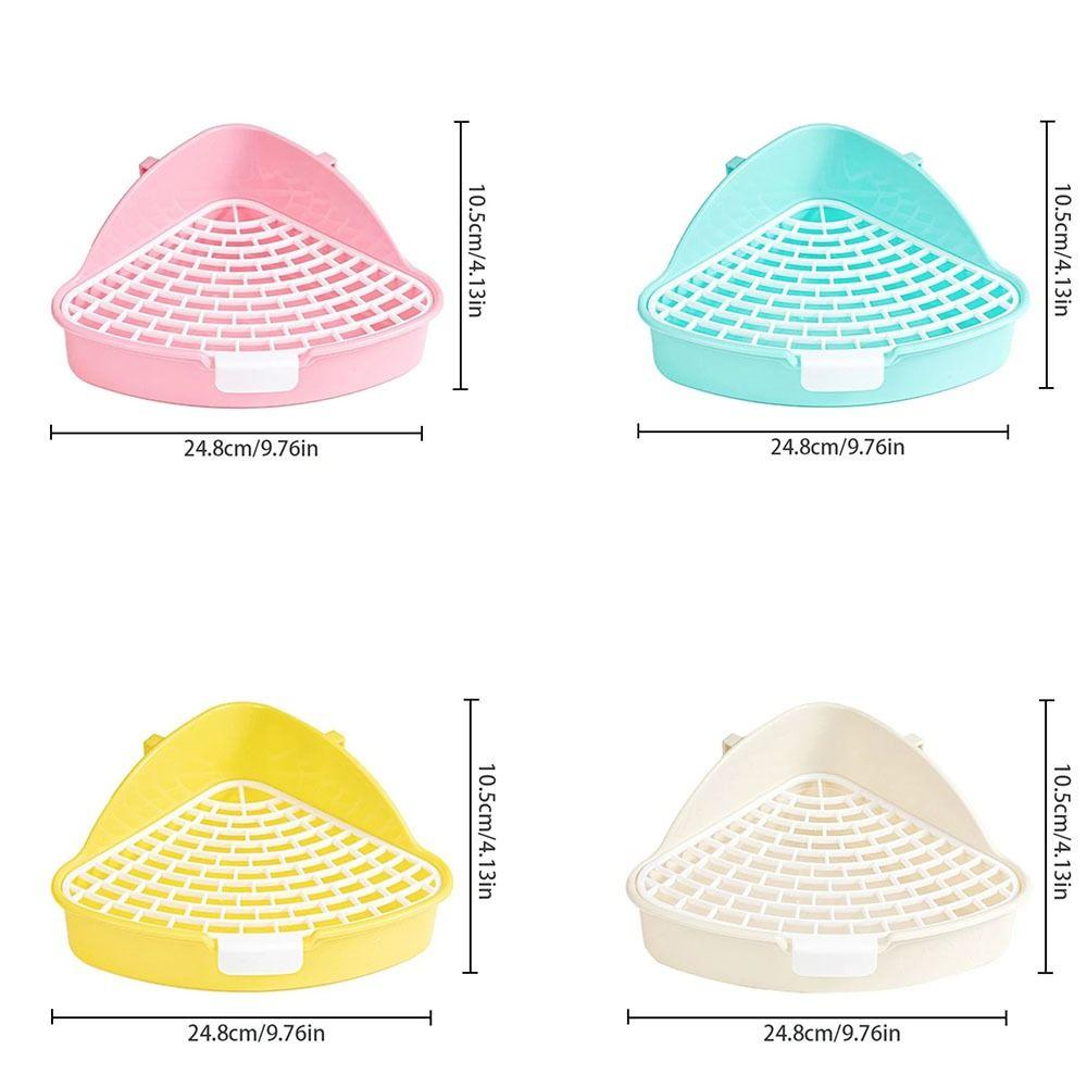 Medium Rabbit Litter Box Triangular Ferrets Potty Tray Portable Pet Corner Toilet Box  Guinea Pig