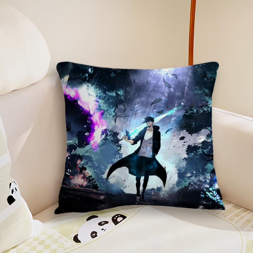 Classic Anime S-Solo L-Leveling cushion cover Living Room Headboard Bedroom Office Cushion Cushion Sofa Nap Time Pillow Case